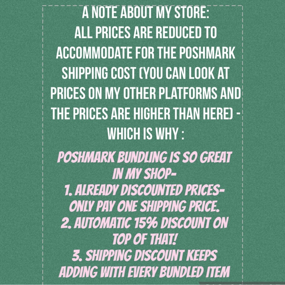 Message if need help with Bundling - Poshmark Store Discount Information